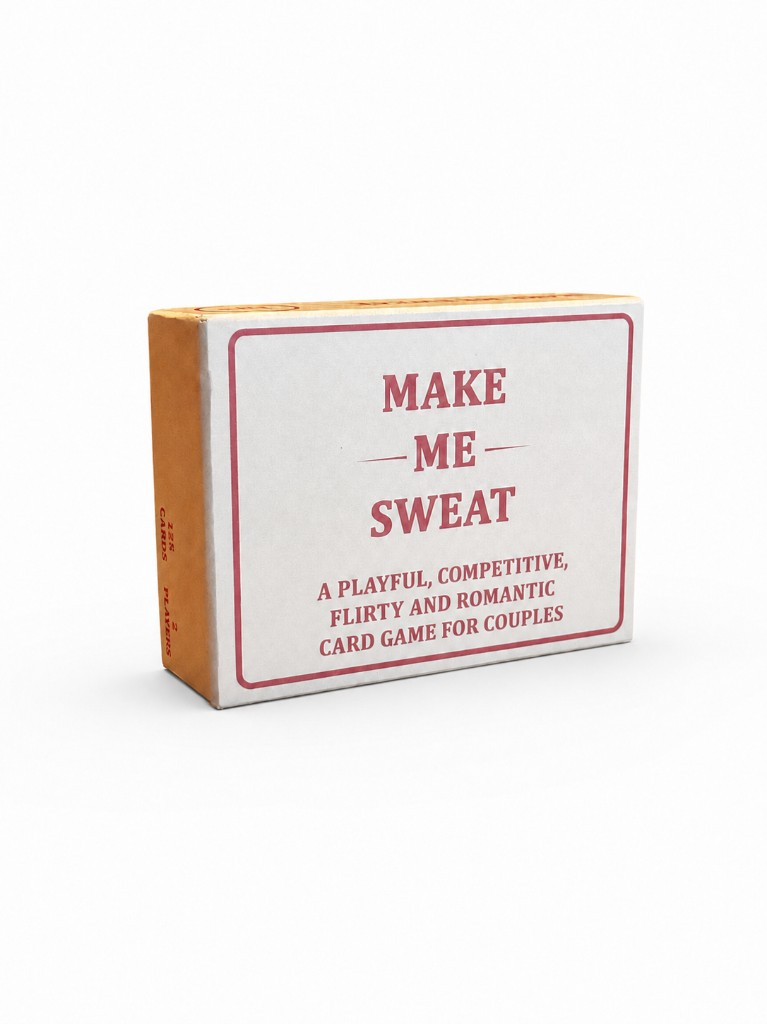 Make Me Sweat card game box